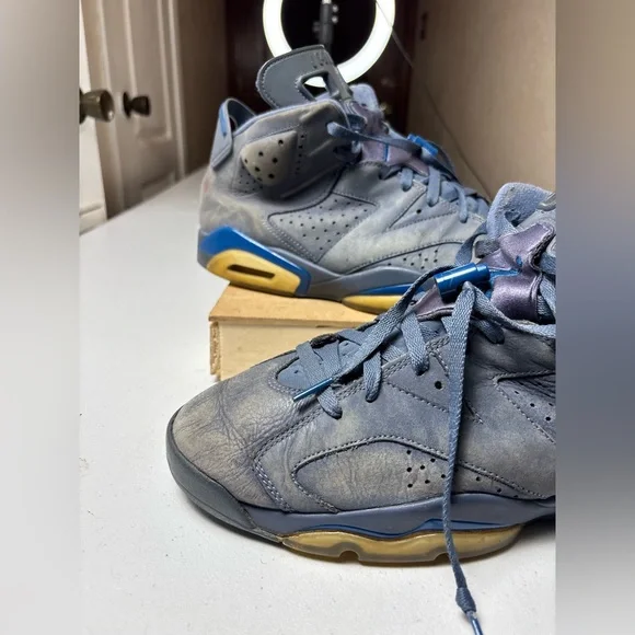 Air Jordan 6 Retro Diffused Blue Sz 11.5 384664-400 Men’s Sneakers OG Rare MJ - Picture 10 of 11